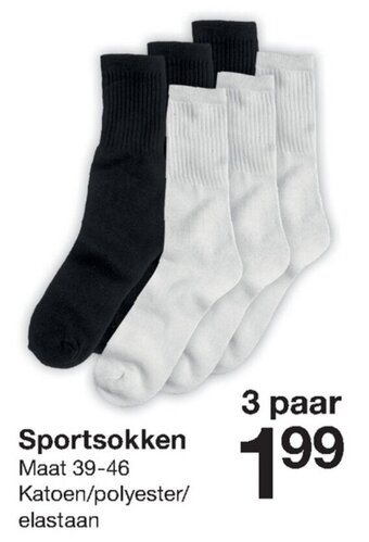 Zeeman Sportsokken aanbieding