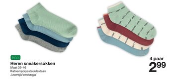 Zeeman Heren sneakersokken aanbieding