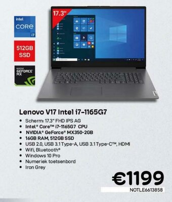 CompuDeals Lenovo V17 Intel i7-1165G7 aanbieding