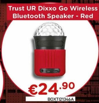 CompuDeals Trust UR Dixxo Go Wireless Bluetooth Speaker - Red aanbieding