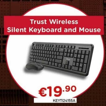 CompuDeals Trust Wireless Silent Keyboard and Mouse aanbieding