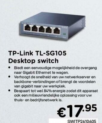 CompuDeals TP-Link TL-SG105 Desktop switch aanbieding