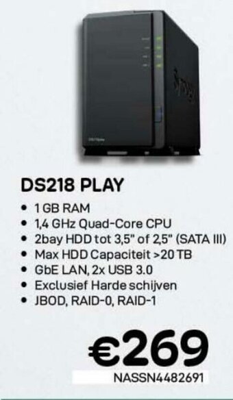 CompuDeals DS218 play aanbieding