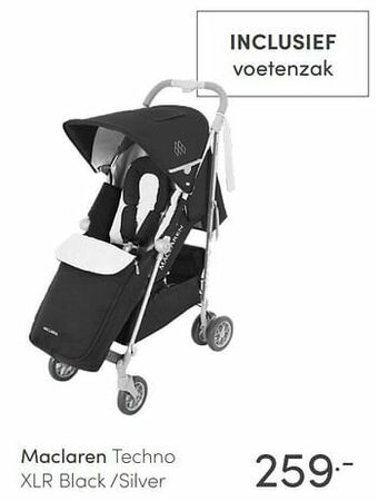 Baby & Tiener Maclaren techno xlr black -silver aanbieding