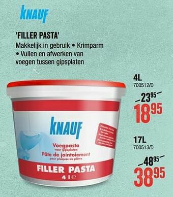HandyHome Filler pasta aanbieding