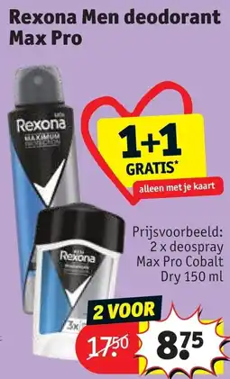 Kruidvat Rexona Men deodorant Max Pro aanbieding