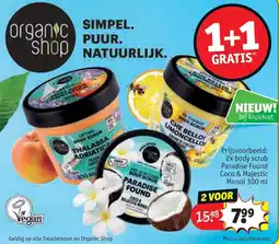 Kruidvat body scrub paradise found coco & majestic monoi aanbieding