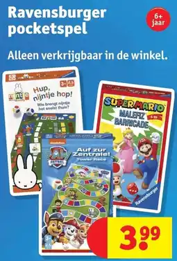 Kruidvat Ravensburger pocketspel aanbieding