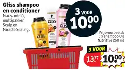 Kruidvat Gliss shampoo en conditioner aanbieding