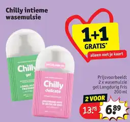 Kruidvat Chilly intieme wasemulsie aanbieding