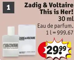 Kruidvat Zadig & Voltaire This is Her! aanbieding