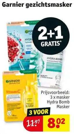 Kruidvat Garnier gezichtsmasker aanbieding