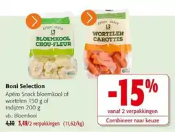 Colruyt Boni Selection Apéro Snack bloemkool of wortelen aanbieding