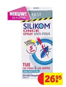 Kruidvat Silikom once spray anti-poux aanbieding