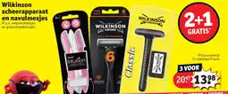Kruidvat Wilkinson scheerapparaat en navulmesjes aanbieding
