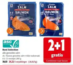 Colruyt Boni Selection alle gerookte zalm aanbieding