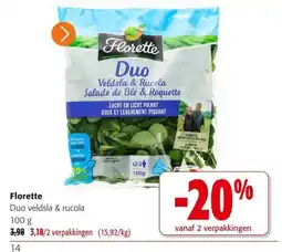 Colruyt Florette Duo veldsla & rucola aanbieding
