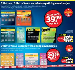 Kruidvat Gillette en Gillette Venus voordeelverpakking navulmesjes aanbieding