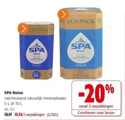 Colruyt spa reine niet-bruisend natuurlijk mineraalwater aanbieding