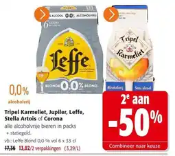 Colruyt alle alcoholvrije bieren in packs aanbieding