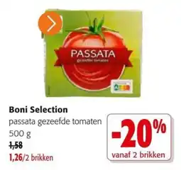 Colruyt Boni Selection passata gezeefde tomaten aanbieding