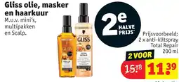 Kruidvat Gliss olie, masker en haarkuur aanbieding