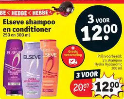 Kruidvat Elseve shampoo en conditioner aanbieding