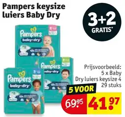 Kruidvat Pampers keysize luiers Baby Dry aanbieding