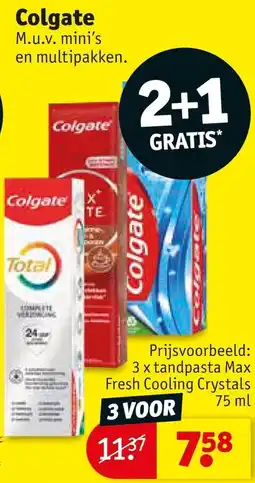 Kruidvat Colgate tandpasta aanbieding