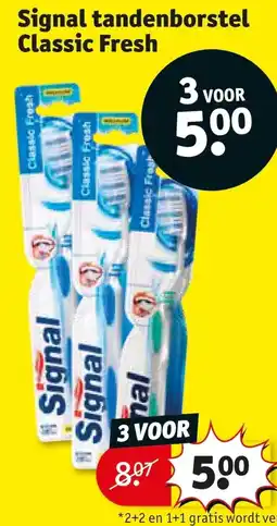 Kruidvat Signal tandenborstel Classic Fresh aanbieding