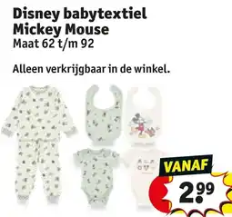 Kruidvat Disney babytextiel mickey mouse aanbieding