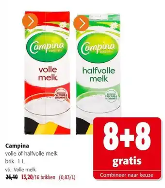 Campina volle of halfvolle melk