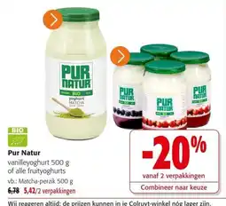Colruyt Pur Natur vanilleyoghurt aanbieding