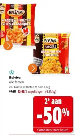 Colruyt Belviva alle frieten aanbieding