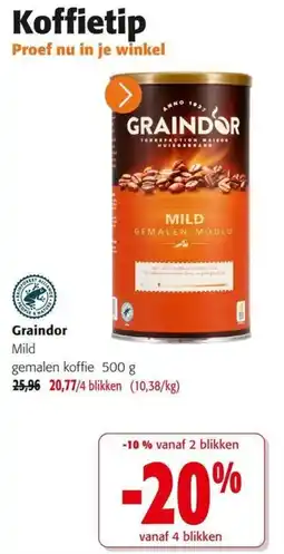 Colruyt Graindor mild gemalen koffie aanbieding