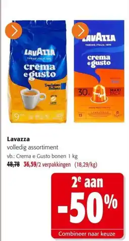 Colruyt Lavazza volledig assortiment aanbieding