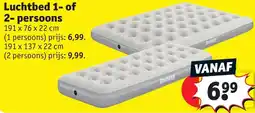 Kruidvat Luchtbed 1- of 2- persoons aanbieding