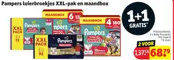 Kruidvat Pampers luierbroekjes XXL-pak en maandbox aanbieding