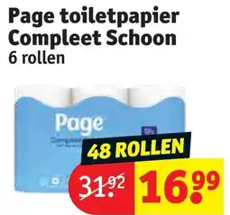 Kruidvat Page toiletpapier Compleet Schoon aanbieding