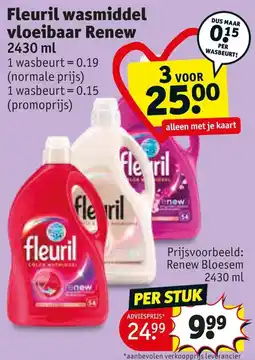 Kruidvat Fleuril wasmiddel vloeibaar aanbieding