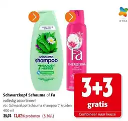 Colruyt Schwarzkopf Schauma of Fa volledig assortiment aanbieding
