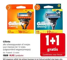 Colruyt Gillette alle scheerapparaten of mesjes voor mannen aanbieding