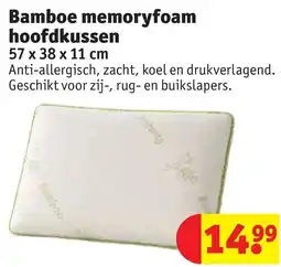 Kruidvat Bamboe memoryfoam hoofdkussen aanbieding