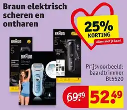 Kruidvat Braun elektrisch scheren en ontharen aanbieding