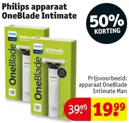 Kruidvat Philips apparaat OneBlade Intimate aanbieding