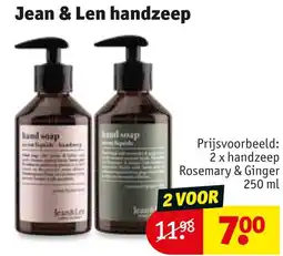 Kruidvat Jean & Len handzeep aanbieding