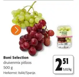 Colruyt Boni Selection druivenmix pitloos aanbieding
