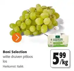 Colruyt Boni Selection witte druiven pitloos los aanbieding