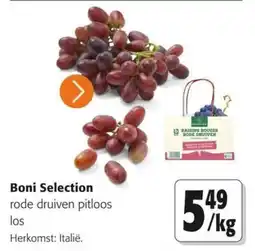 Colruyt Boni Selection rode druiven pitloos aanbieding
