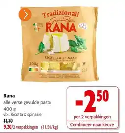Colruyt Rana alle verse gevulde pasta aanbieding